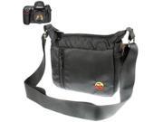 Portable Digital Camera Cloth Bag with Strap Size 195 x 85 x 155mm Black