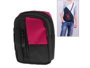 Stylish Outdoor 2 layer Camera Bag Size approx. 12cm x 8cm x 4cm Red