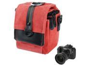 Portable Camera Canvas Bag with Strap Red