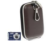 Universal Mini Digital Leather Camera Bag Size 120 x 80 x 35mm Brown