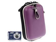 Universal Mini Digital Leather Camera Bag Size 130 x 85 x 55mm Dark Purple