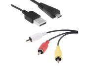 2 in 1 USB AV Digital Camera Cable for Sony MD3 W390 T99 WX5