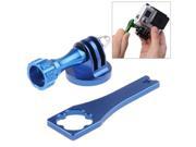 Camera Tripod Mount Adapter Metal Standard Long Screw Screw Rod Wrench for GoPro Hero 4 3 3 2 1 Blue
