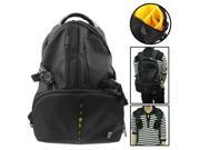 SLR Camera Notebook Laptop Travel Backpack with Waterproof Cover Black