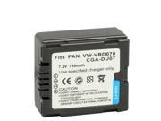 VW VBD070 CGA DU07 Battery for Panasonic Digital Camera
