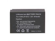 875mAh 7.2V LP E12 Battery for Canon Digital Camera