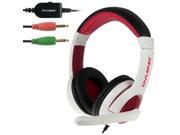 OVLENG S999 Universal Stereo Headset with Mic and Volume Control Key for Computer Cable Length 2m White