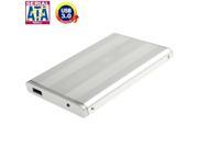 High Speed 2.5 inch HDD SATA External Case Support USB 3.0 Silver