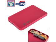 2.5 inch SATA HDD External Case Size 126mm x 75mm x 13mm Red