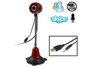 5.0 Mega Pixels USB 2.0 Driverless PC Camera Webcam with MIC and 4 LED Lights Cable Length 1.2m