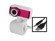 USB 16.0 Mega Pixels Driverless PC Camera with Mic and 360 degree rotated Magenta