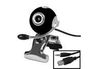 USB 16.0 Mega Pixels Driverless PC Camera with Mic and 360 degree rotated Black