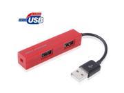 High Speed 4 Port USB 2.0 HUB Red