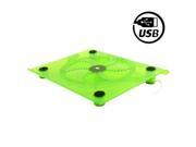 1 Fan Cooling Cooler Pad for Laptop Notebook PC 14.1 inch 15.4 inch Green
