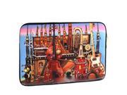 Musical Instrument Pattern Soft Sleeve Case Zipper Bag with Dual Zipped Close for 13 inch Laptop