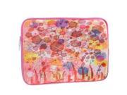 Space Roaming Pattern Soft Sleeve Case Zipper Bag with Dual Zipped Close for 15 inch Laptop