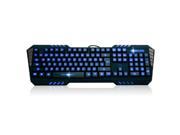 AULA Series USB Wired Backlit Blue Gaming Keyboard with Custom Programming Button