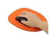 Ultra Slim Gel Cloth Wrist Supporter Mouse Pad Orange