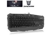 Aula Transformers Series Megatron Pattern Wired USB Multi media Silent Non slip Game Keyboard with Colorful Backlight Black