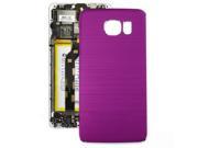 Metal Wire Drawing Replacement Battery Back Cover for Samsung Galaxy S6 Purple