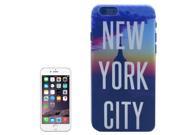 New York City Pattern Transparent Frame Colored Drawing PC Case for iPhone 6