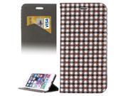 Colorful Grid Pattern Leather Case with Holder Card Slots for iPhone 6