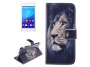 Lion Pattern Leather Case with Holder Card Slot Wallet for Sony Xperia Z4