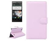Horizontal Flip Solid color Leather Case with Card Slots Holder Wallet for ZTE Blade VEC 4G Pink