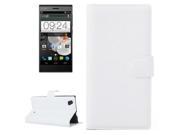 Horizontal Flip Solid color Leather Case with Card Slots Holder Wallet for ZTE Blade VEC 4G White