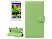 Horizontal Flip Solid color Leather Case with Card Slots Holder Wallet for ZTE Blade L2 Green