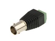 Green Power to BNC Coaxial Female Adapter Connector for CCTV Cameras Pack of 10