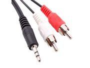 Normal Quality Jack 3.5mm Stereo to RCA Male Audio Cable Length 3m
