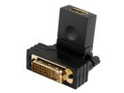 360 Degree Rotation Gold Plated DVI 24 1 Pin Male to 19 Pin HDMI Female Adapter