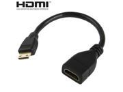 Gold Plated Mini HDMI Male to HDMI 19 Pin Female Cable Length 17cm