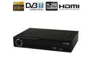 1080P Full HD DVB T Digital Terrestrial Receiver with Remote Controller MPEG 2 MPEG 4 H.264 Compression Format Black