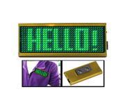 LED Electronic Badge 8 Levels Moving Speed Size 80*30*10mm Green