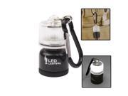 Mini 2 Mode White Light Camping Lantern with Carabiner Clip Black