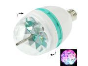 W998 E27 3W Colorful Light LED Rotating Lamp Light Bulb AC 85 260V