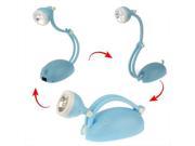 3 LED Changeable Folding Touch Table Lamp or Flashlight Baby Blue