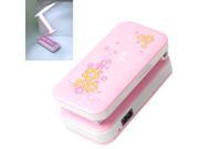 LED Rechargeable Portable Folding Adjustable Light Electric Lamp Pink
