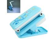 LED Rechargeable Clip Type Portable Folding Adjustable Light Electric Lamp Baby Blue