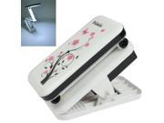 LED Rechargeable Clip Type Portable Folding Adjustable Light Electric Lamp White