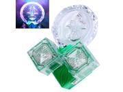 EU Plug Colorful White LED Crystal Wall Lamp with Switch AC 85 265V Green