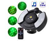 Disco Laser Player Music Player Party Stage Lighting with Remote Control Support TF Card Black