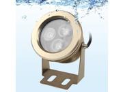 3W White 3 LED Underwater Spotlight AC 85 220V Luminous Flux 240 270lm Silver
