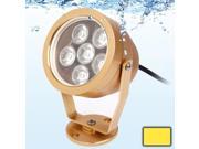 6W Yellow LED Underwater Light DC 10 18V Luminous Flux 480 540lm