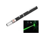 4mw 532nm Green Beam Adjustable Focus Laser Pointer Stage Pen Black