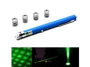 1mw 532nm Green Beam Laser Stage Pen with 5 Different Laser Light Patterns Built in Battery Blue
