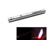1mw 650nm Red Beam Laser Stage Pen Built in Battery Silver