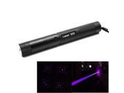 4mw 405nm Purple Beam Flashlight Gypsophila Pattern Adjustable Focus Laser Pointer Black